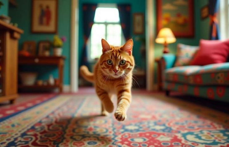 Kedim evde neden deli gibi koşturup patinaj atıyor? “Kedi çılgınlığı” olarak bilinen bu davranışın sebeplerini tüm detaylarıyla öğrenin!